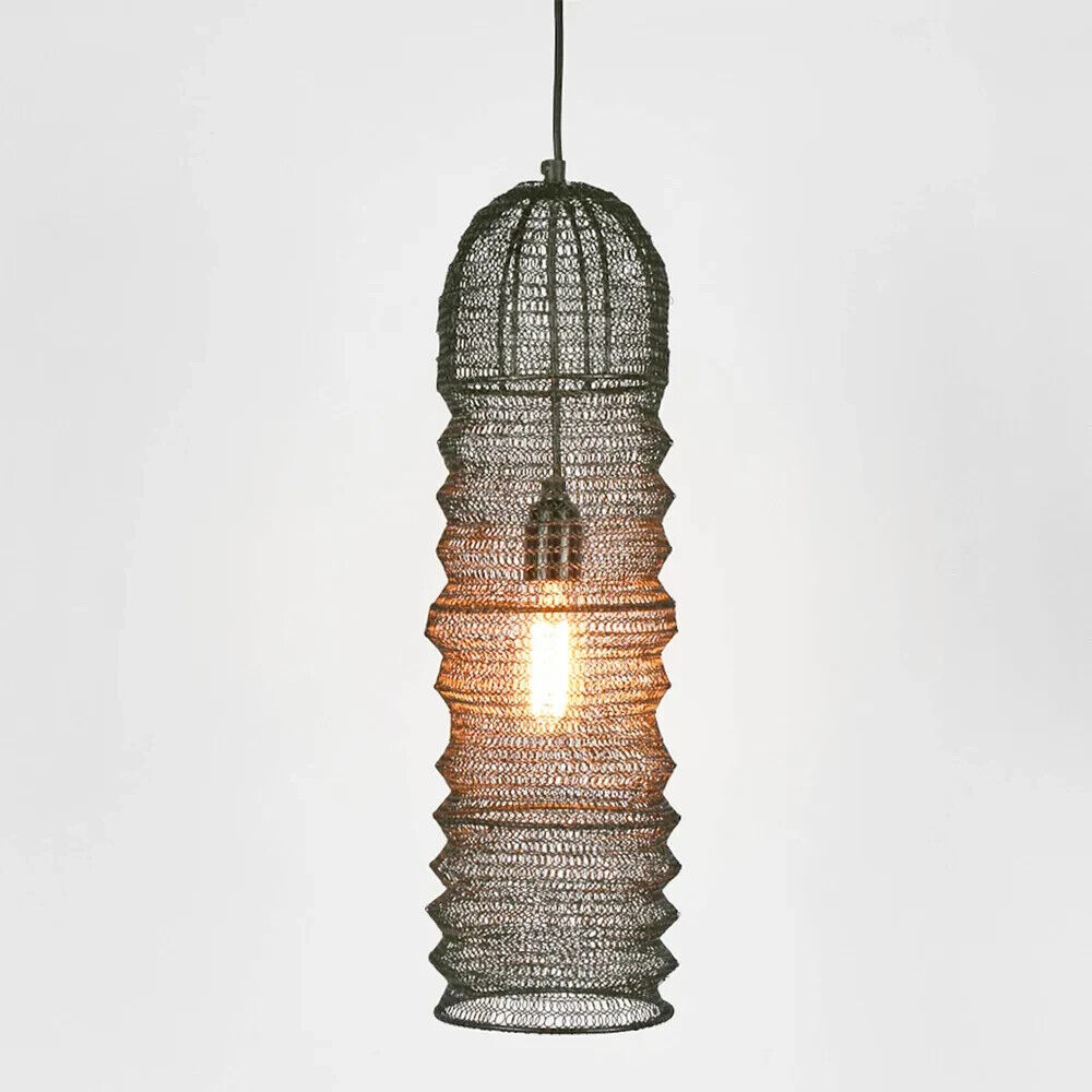 Monash Metal Mesh Pendant Light, Black By Emac & Lawton