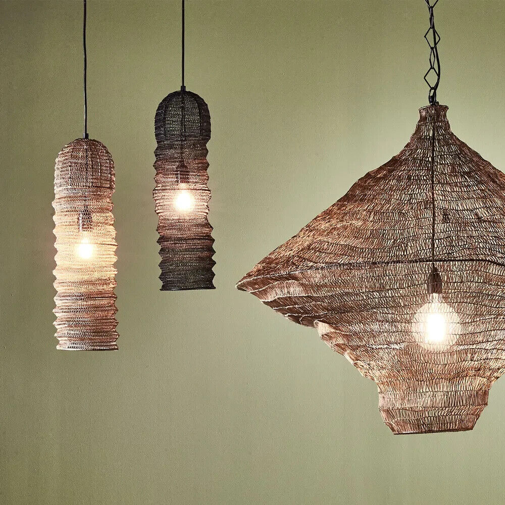 Monash Metal Mesh Pendant Light, Brass By Emac & Lawton