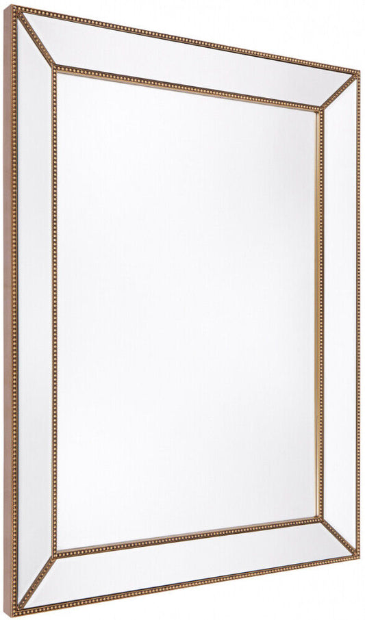 NEW "ZETA" wall mirror by CAFE Lighting & Living in Antique Gold, LARGE