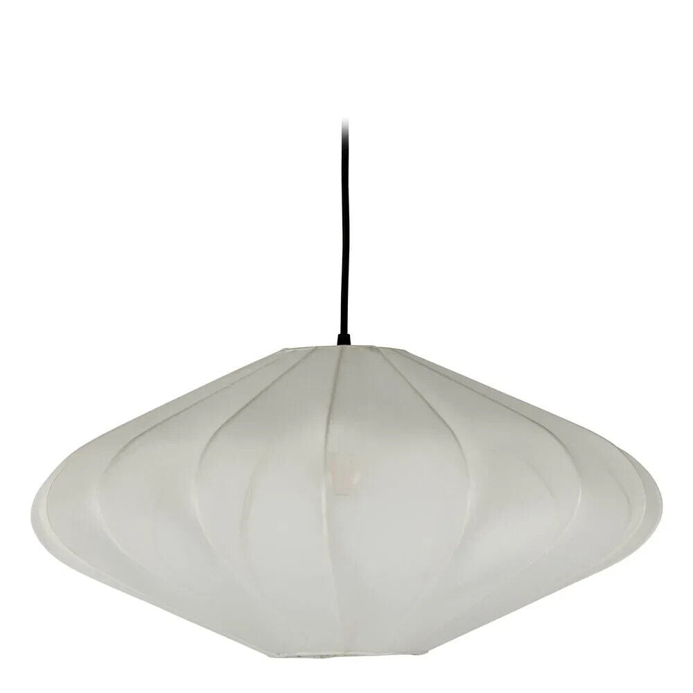 Torpido Ceiling Pendant Ivory with Black Cord Drop By Emac & Lawton
