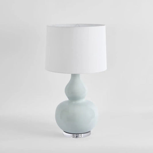 Sutton Light Blue Table Lamp & White Shade By Emac & Lawton