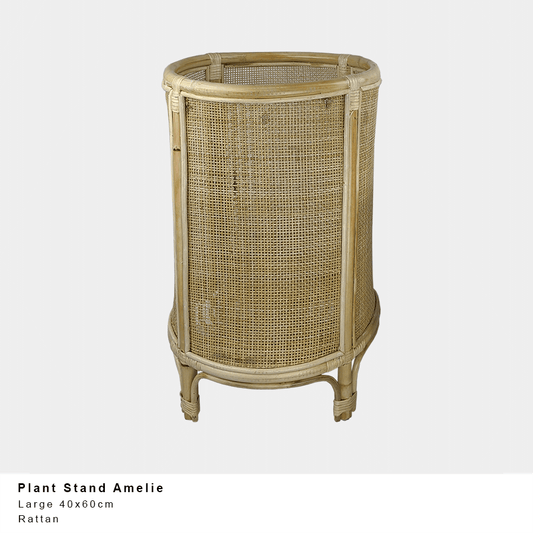 Large Natural Rattan Plant Stand  - 60 x 40 cm