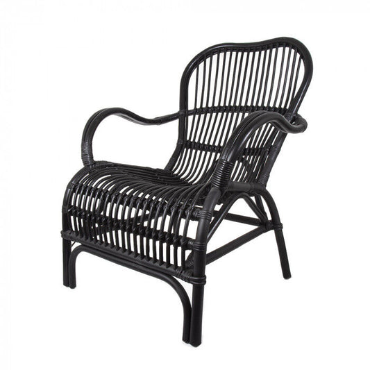 Seville Rattan Armchair Black -Outdoor Undercover By Florabelle Living