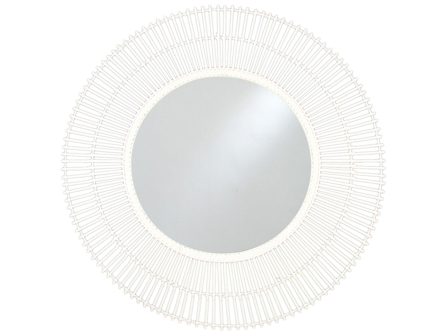 NEW Rattan Mirror Bayview WHITE finish - hamptons, coastal, beach 100cm