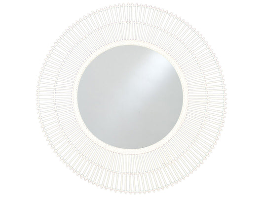 NEW Rattan Mirror Bayview WHITE finish - hamptons, coastal, beach 100cm