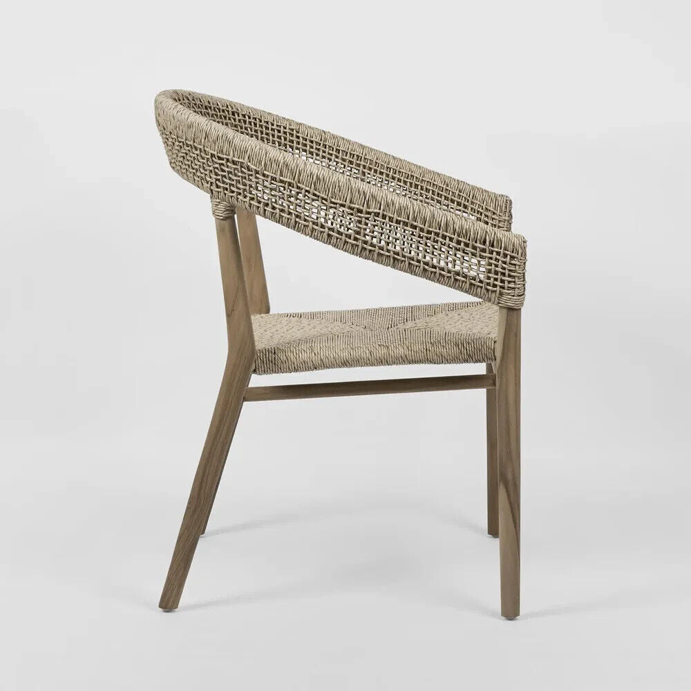 Cove Teak & Synthetic Dining Chair Natural -Outdoor By Florabelle Living