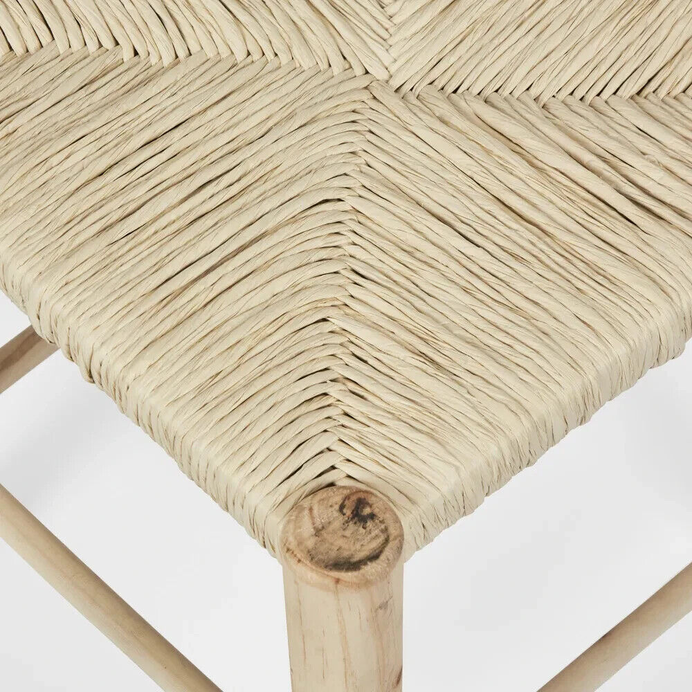 Set of 2 Rush Seat Stool By Florabelle Living