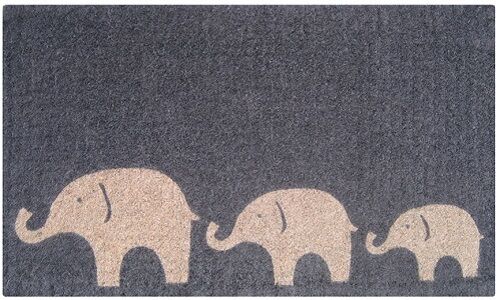 3 ELEPHANTS - Luxury thick doormat door mat By Doormat Designs  - 75 X 45 x 4 CM
