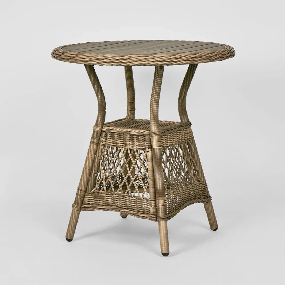 Marco Aluminium Synthetic Wicker Table Natural -Outdoor By Florabelle Living