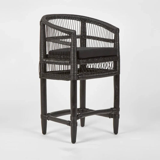 Livingstone Bar Chair Black/Black Cushion - Outdoor Under-Cover By Florabelle