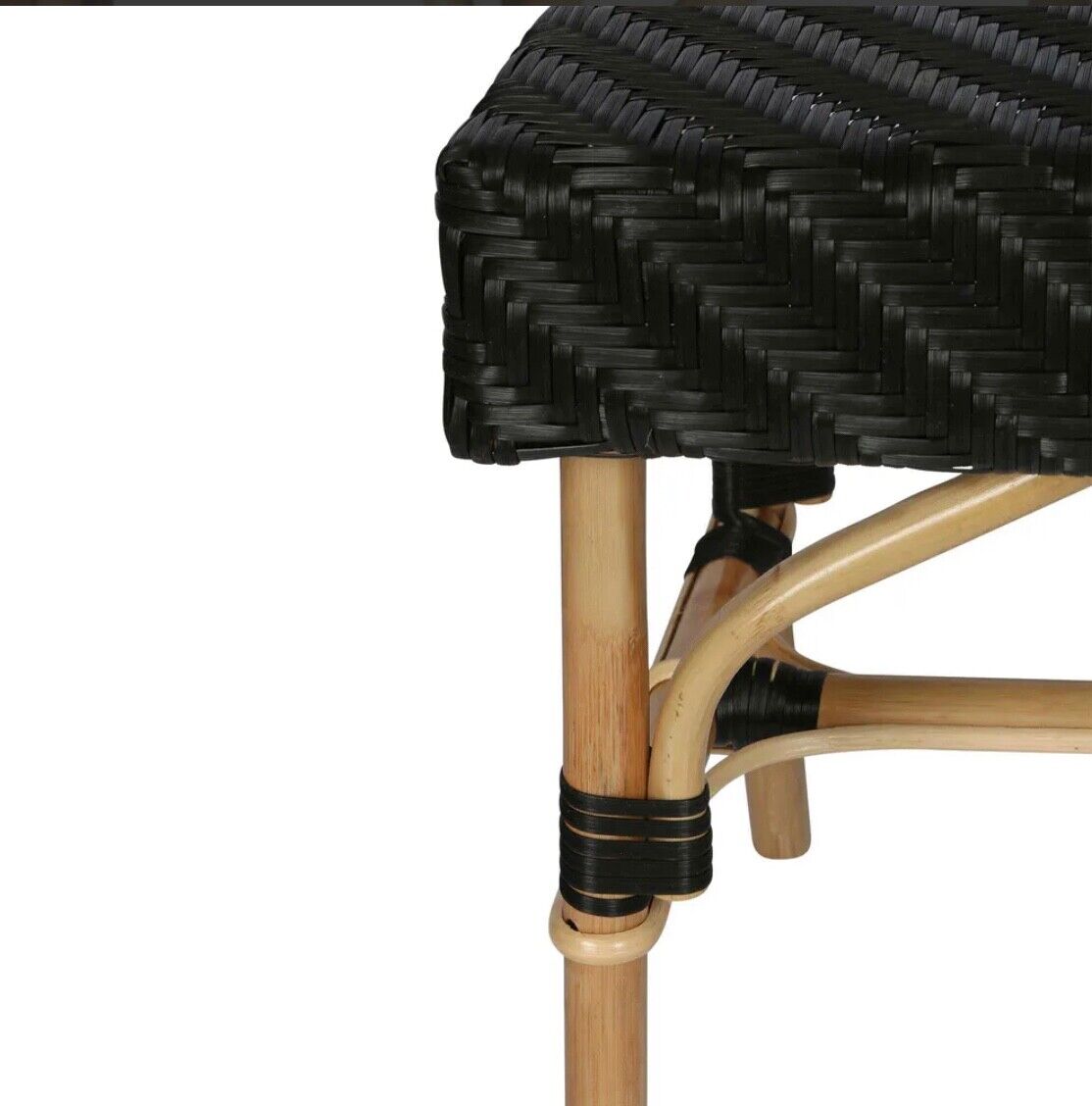 MISSOLI RATTAN BENCH BLACK by Florabelle Living