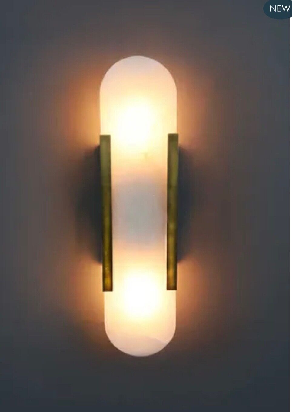 YVES Alabaster stone WALL LIGHT GOLD  Emac & Lawton
