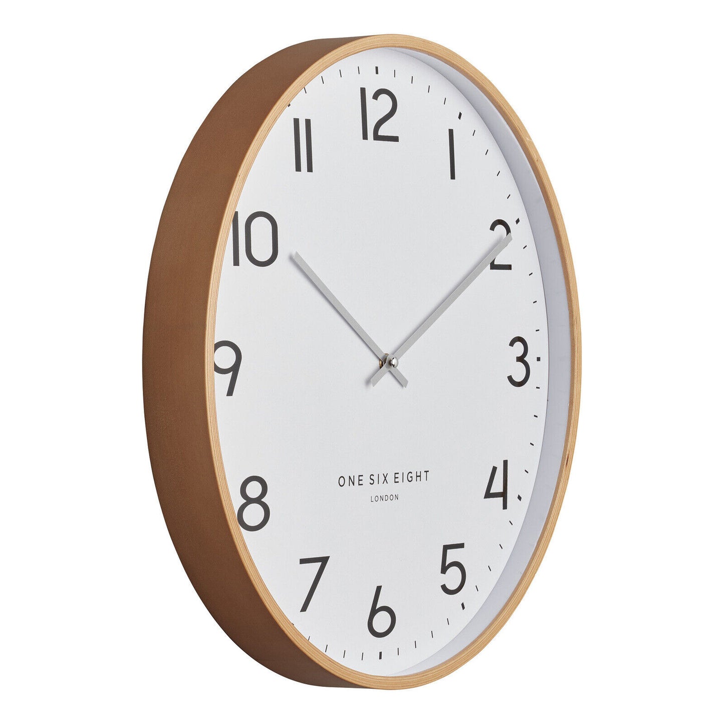 Olivia Silent Sweep Wooden Wall Clock 53cm by One Six Eight London