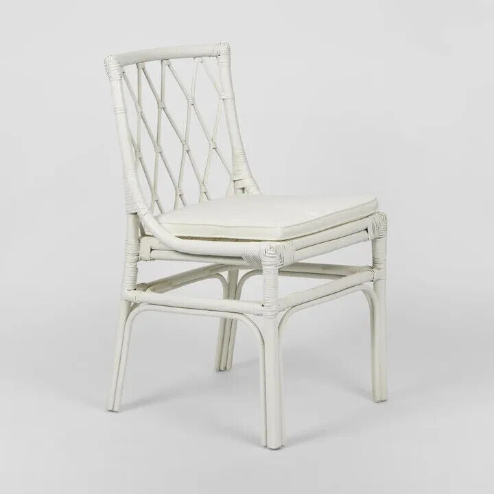 Brighton Dining Chair with cushion - White By Florabelle Living