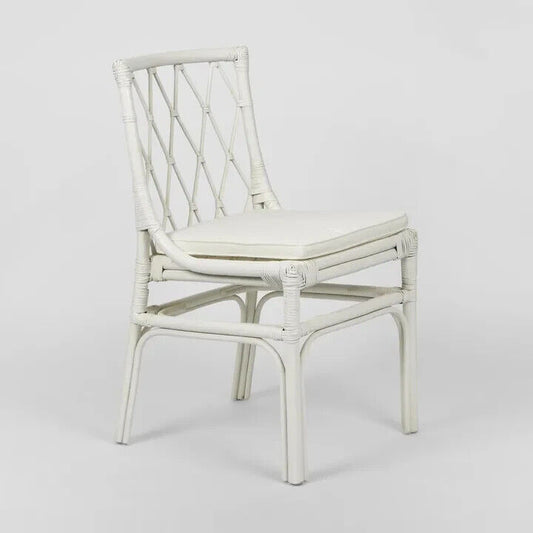 Brighton Dining Chair with cushion - White By Florabelle Living