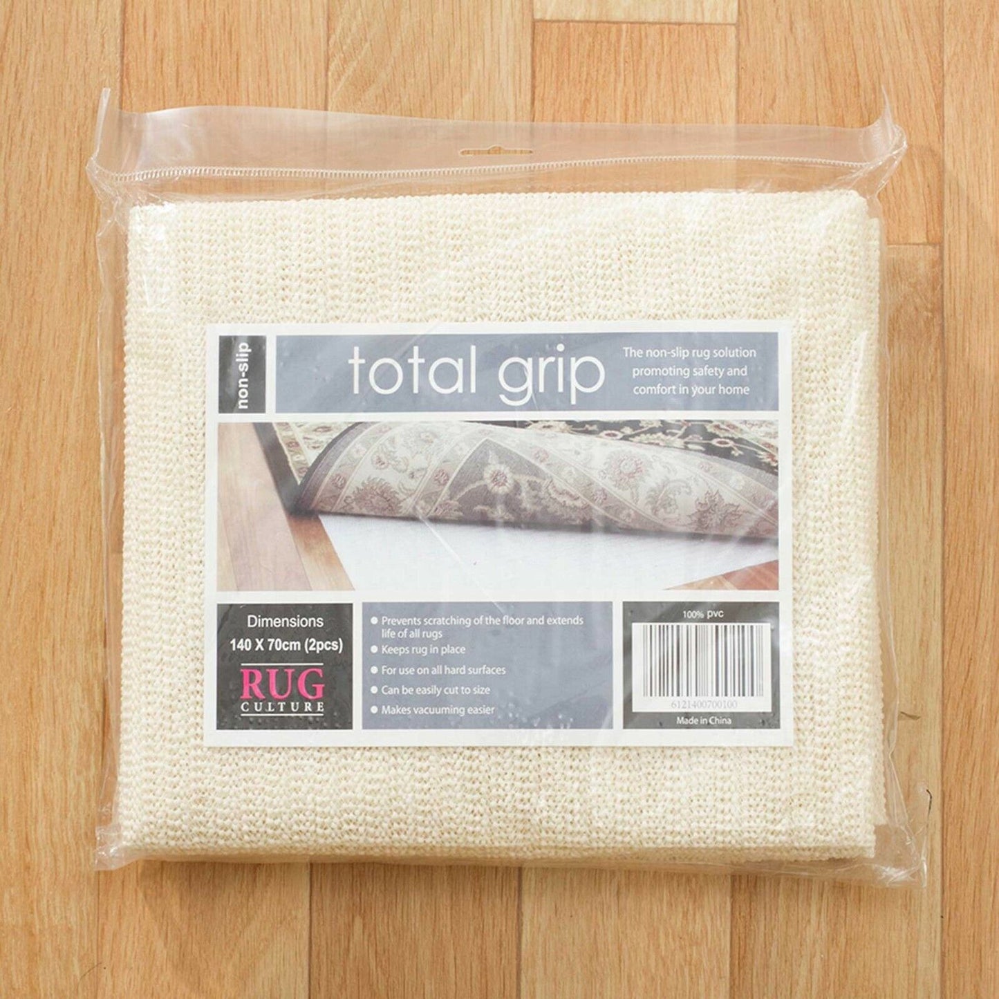 TOTAL GRIP HARD FLOOR Rubber Non-Slip Rug Underlay 380X70cm