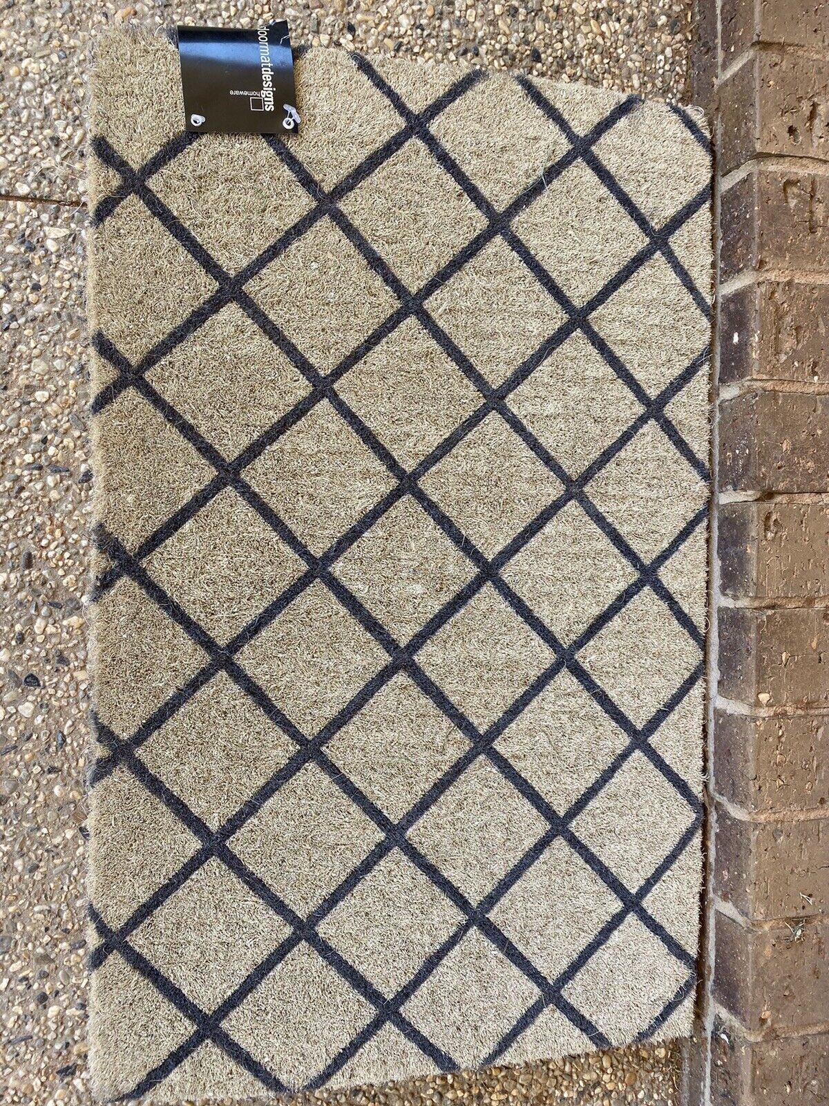 DARK GREY TRELLIS High Quality Thick Door Mat  45 X 75 X 4 CM Doormat Designs