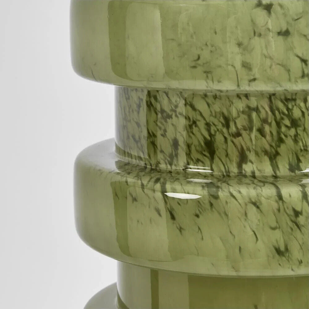 Remy Green Glass Table Lamp & White Shade By Emac & Lawton