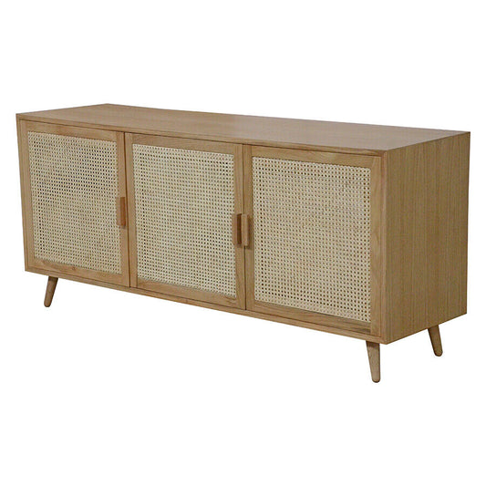 Vienna Sideboard - Solid Oak and rattan by Satara