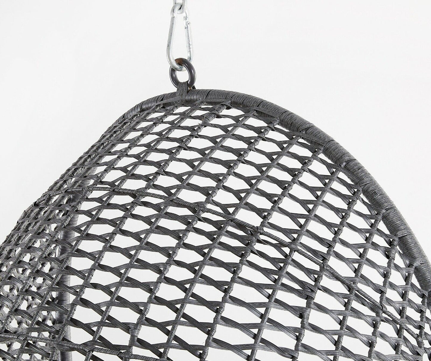 Chevron Pod Hanging Chair Charcoal grey ideal for outdoor use