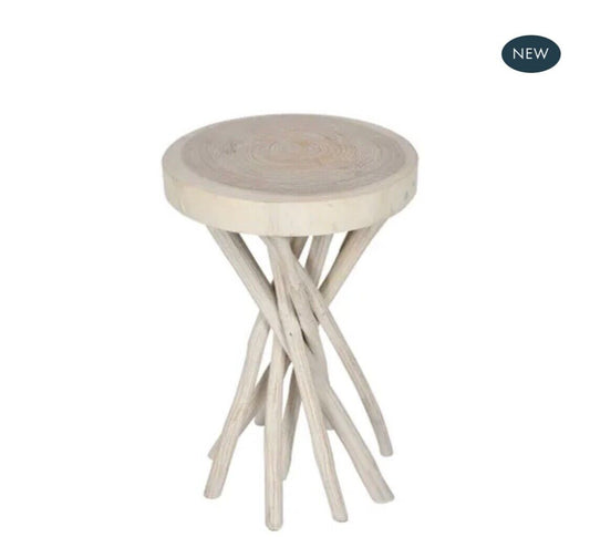 TIKI TABLE WHITE WASH By Florabelle Living