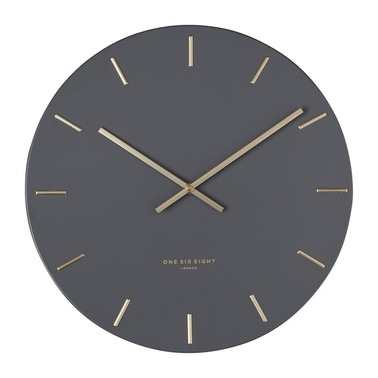 LUCA  CHARCOAL 60 CM SILENT WALL CLOCK