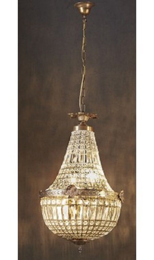 Small Empire Style Genuine Crystal Chandelier by Emac & Lawton   W30 x H60 CM