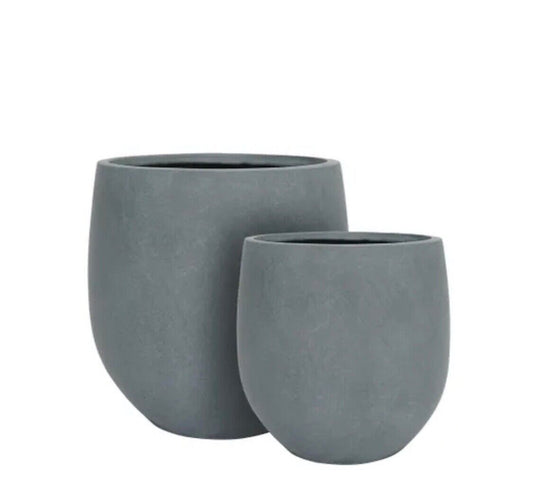 LUISA SMALL PLANTER SET OF TWO GREY By Florabelle Living