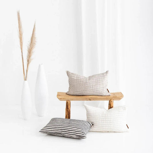 The Airlie Linen Cushion in natural colour - 40x60 cm by Fibre by Auskin