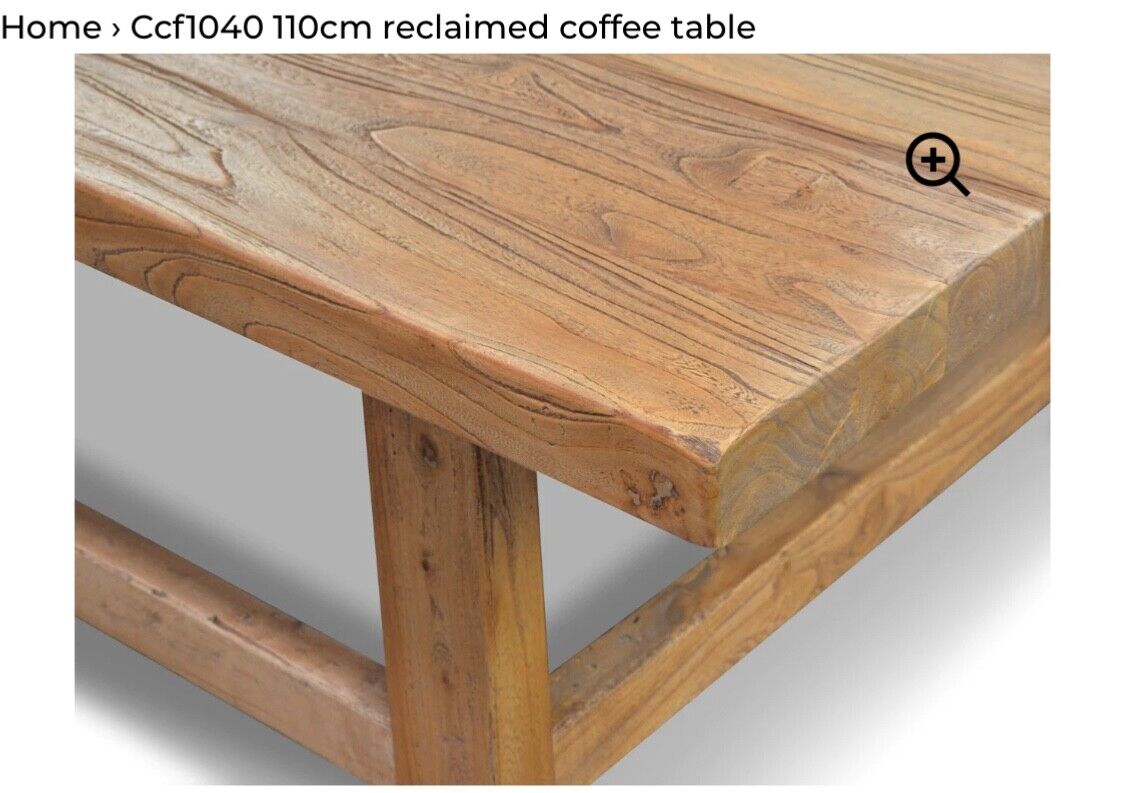 Reclaimed Timber Coffee Table CCF1040 by Calibre Furniture 110 cm Dia