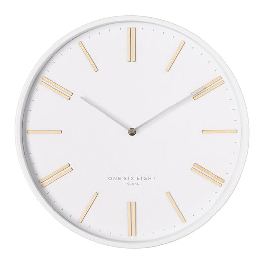 ESME 40CM WHITE SILENT WALL CLOCK