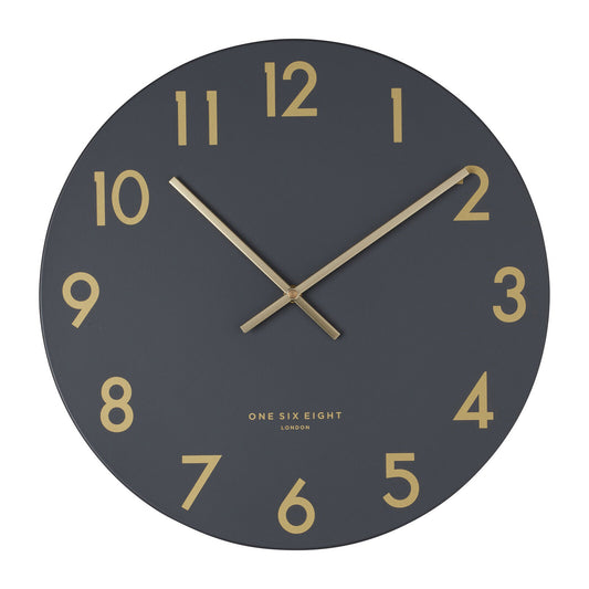 Jones Charcoal Grey 40 cm SILENT Wall Clock