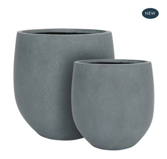 LUISA LARGE PLANTER SET OF TWO GREY By Florabelle Living