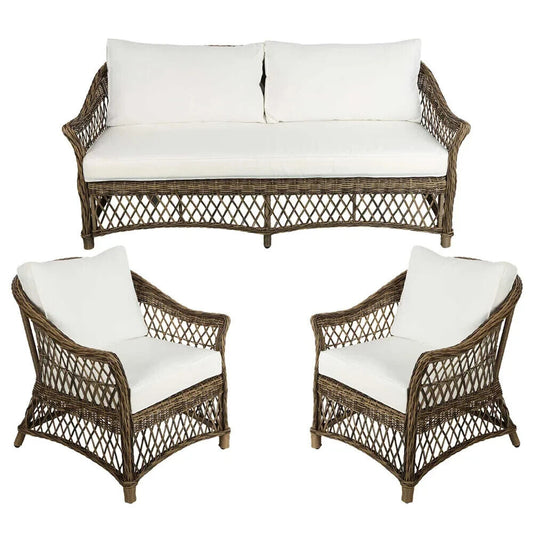 Marco Aluminium Synthetic Outdoor 3 piece Lounge Set By Florabelle Living