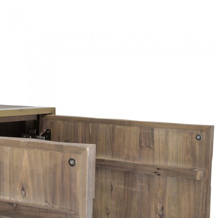 NEW Sideboard Buffet Unit in Reclaimed fir Wood with golden copper iron frame