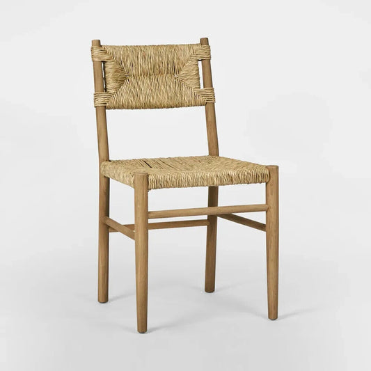 Lisbon Dining Chair made from Seagrass & Oak Timber - Natural by Florabelle