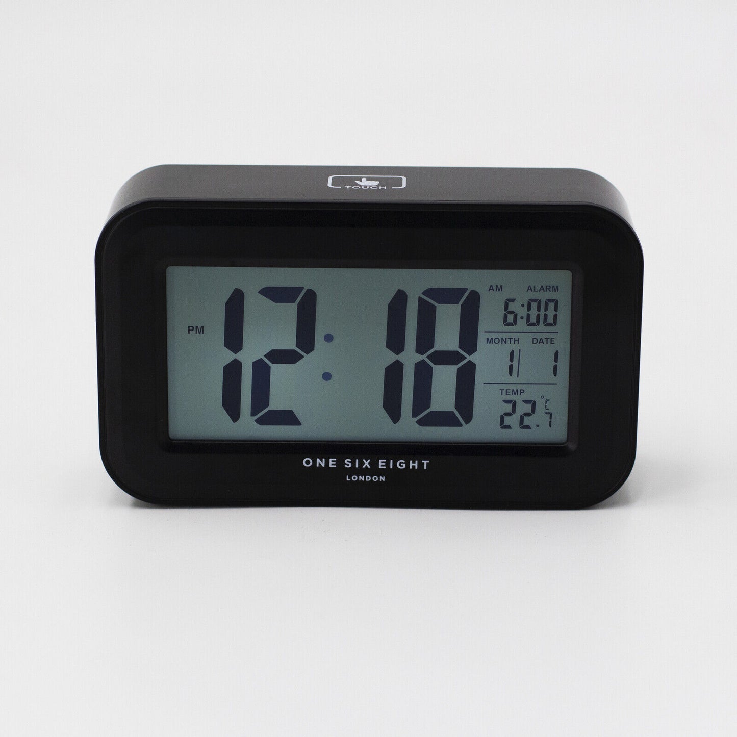 RIELLY - BLACK DIGITAL RECTANGLE ALARM CLOCK