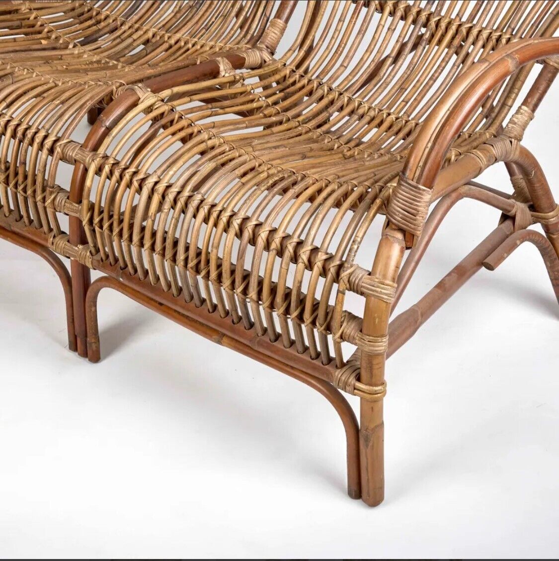 SEVILLE RATTAN TWO SEATER ANTIQUE By Florabelle Living