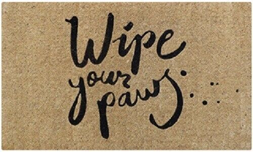 WIPE PAWS Thick Door mat Doormat Designs 75 X 45 X 4  CM -100% COCONUT FIBRE
