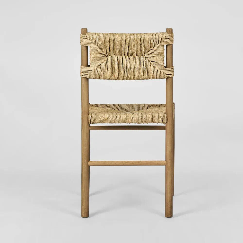 Lisbon Dining Chair made from Seagrass & Oak Timber - Natural by Florabelle