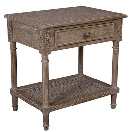 Polo Side Table Bedside Oak Wash by Dasch Design - 60x40x60 H cm  RRP$989.00