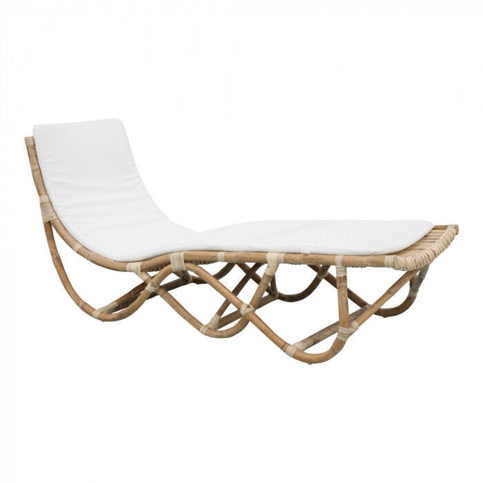 Rattan Haiti Lounger with Cushion in natural - RRP$829