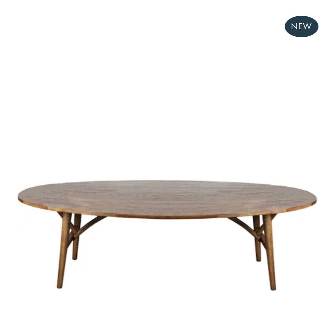 JERICO OVAL OAK DINING TABLE NATURAL By Florabelle Living