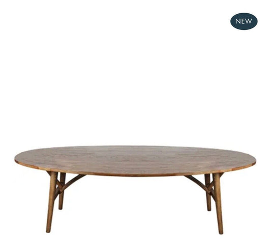 JERICO OVAL OAK DINING TABLE NATURAL By Florabelle Living