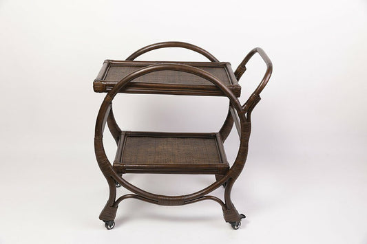 Amara Rattan Barcart Trolley Coffee Bean Finish