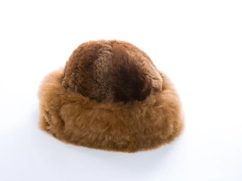 GENUINE 100% Alpaca Hat Beige / Brown