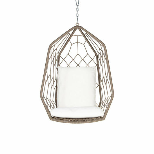Geo Pod Hanging Chair Charcoal suitable for outdoor use RRP$1299