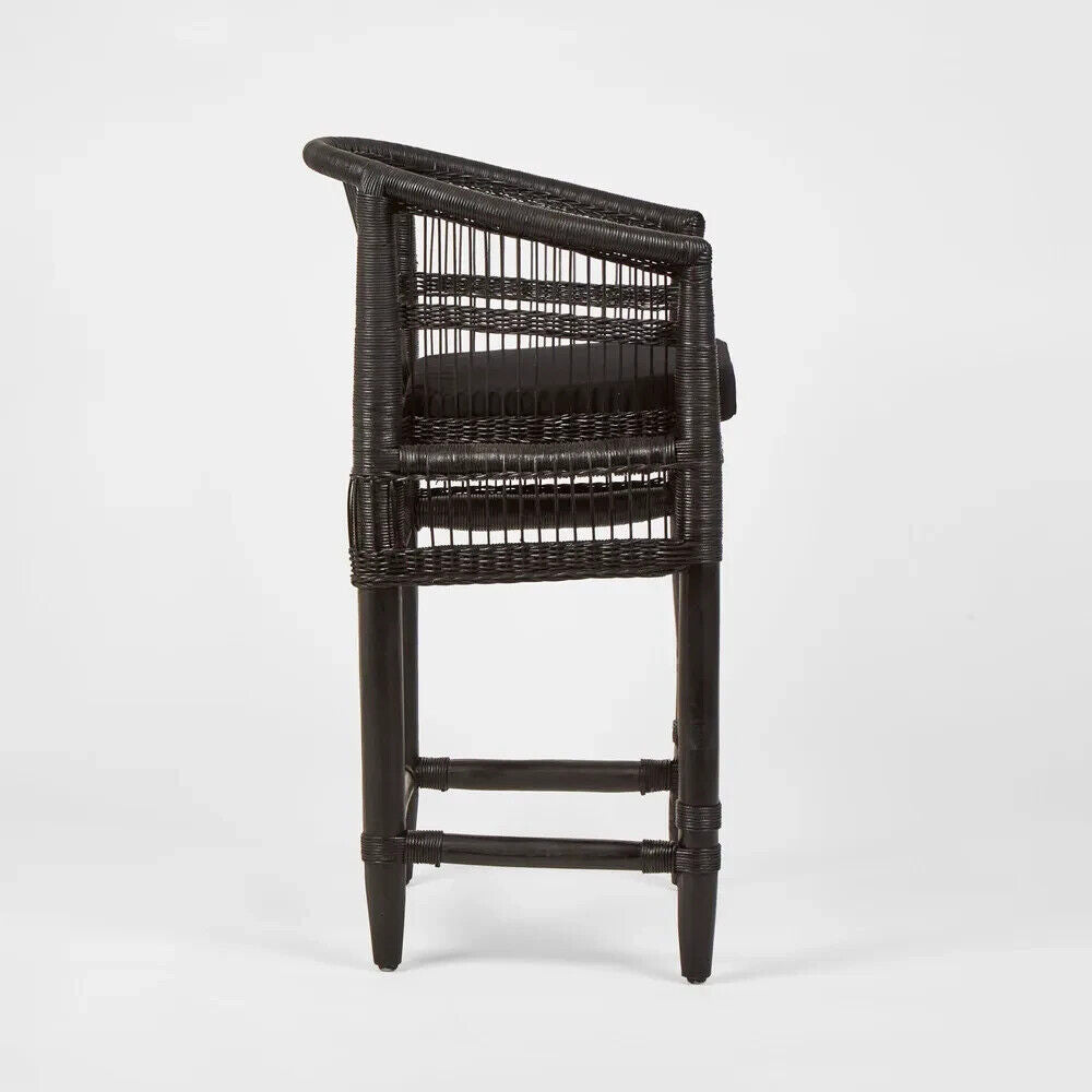 Livingstone Bar Chair Black/Black Cushion - Outdoor Under-Cover By Florabelle