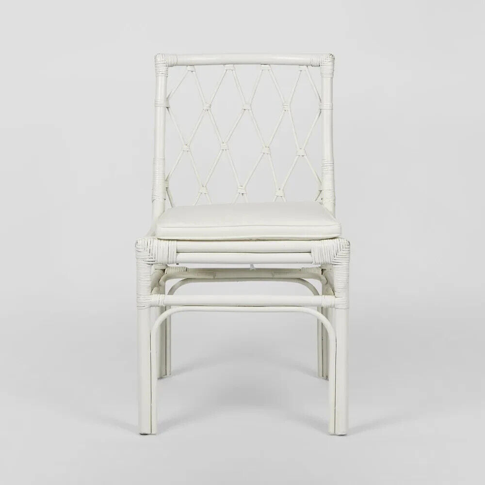 Brighton Dining Chair with cushion - White By Florabelle Living