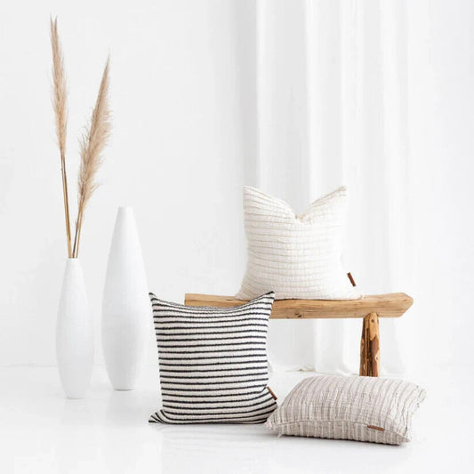 The Airlie Linen Cushion in natural  - 55x55by Fibre by Auskin
